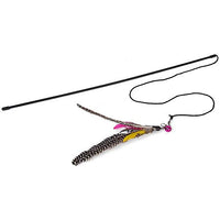 PetVogue Colorful Feather Teaser with Bell and Exerciser for Cat and Kitten - Cat Toy Interactive Cat Wand