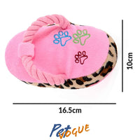PetVogue Pet Dog Puppy Cotton Rope Plush Slipper Shape Squeaky Bite-Resistant Chew Toy for Small and Medium Dog