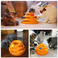 PetVogue Toy Roller Cat Toys 3 Level Towers Tracks Roller with Colorful Ball Interactive Kitten Fun Mental Physical Exercise Puzzle for Lovely Pets