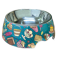 PetVogue Stainless Steel Dog Bowl No Tip Rubber Base for Food Water, Removable Pet Feeder Holder, Anti-Skid Non Slip Dog Bowls for Small Medium Dogs - L