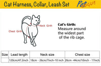 PetVogue Adjustable Cat Harness Leash Set Escape Proof - Vest Harness for Cats Walking Outdoor - Black