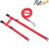 PetVogue Adjustable Cat Harness Leash Set Escape Proof - Vest Harness for Kitties Walking Outdoor - RED