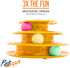 PetVogue Toy Roller Cat Toys 3 Level Towers Tracks Roller with Colorful Ball Interactive Kitten Fun Mental Physical Exercise Puzzle for Lovely Pets
