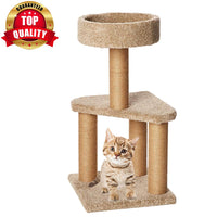 PetVogue Multi-Level Activity Cat Tree House with Scratching Posts, Kitten pet Home and Furniture Play Tower Tree - Medium