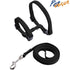 PetVogue Adjustable Cat Harness Leash Set Escape Proof - Vest Harness for Cats Walking Outdoor - Black