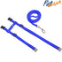 PetVogue Adjustable Cat Harness Nylon Strap Collar with Leash - Blue