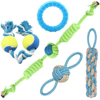 PetVogue Dog Chew Toys | Pack of 5 Puppy Teething Toys | tug Toy