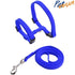 PetVogue Adjustable Cat Harness Nylon Strap Collar with Leash - Blue