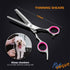 PetVogue Stainless Steel Pet Grooming Scissor Kit with 1 Straight Edge Hair, 1 Texturizing Thinning Shears and 1 Comb