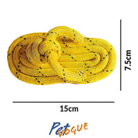 PetVogue Pet Toys Slipper Dog Chewing Shoes Cotton Rope Molar Toy for Dog Play Cat Gingival Massage - Yellow