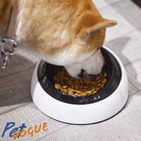PetVogue Mease Removable Adjustable Angle 15 Degree Tilt Easy to Clean Anti-Skid Food and Water Feeding Bowl for Dogs, Cats (White)