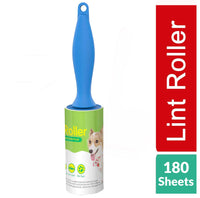 PetVogue Lint Rollers for Pet Hair Extra Sticky, 1 Handle with 3 Refills, 180 Total Sheets for Dog & Cat Hair Removal, Clothes, Furniture