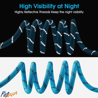 PetVogue 4FT Strong Dog Rope Leash with Comfortable Padded Handle and Highly Reflective Threads for Medium and Large Dogs