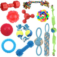 PetVogue Training Toy Set with Ball Ropes for Small Dog and Pets - Pack of 11