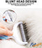 PetVogue Pet Grooming Tool - Dematting Comb with 2 Sided for Cats & Dogs Professional Undercoat Grooming Rake Brush Double Sided