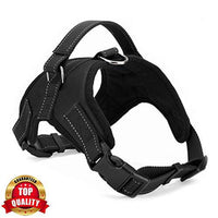 Dog Harness Easy to Put on Small Dog - Choke Free Adjustable Pet Vest No Pull  Sport Vest Harness Reflective Soft Padded Vest -Large(Colour May Vary)