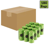 PetVogue Scented Pooper Scooper Bags with Holder -180 Pieces (12 Rolls)