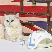 PetVogue Cat Slow Feeder Cat Puzzle Toy with Rotated Bell Ball, 2 in 1 Interactive Cat Toy