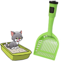 PetVogue Plastic Litter Scooper with 15 Poop Bags for Pet Cat (Green)