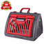 PetVogue Foldable Travel Collapsible Plastic Pet Carrier Package Kennel for Hiking Walking Outdoor (Red)