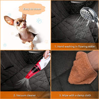 PetVogue Waterproof Seat Cover Car-Scratch Proof and Backing and Hammock, Quilted, Padded, Durable Pet Black