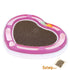 PetVogue Cat Stratcher with Free Catnip Heart Shape Cat Scratcher Pad Recyclable Corrugated Cardboard with Bell Ball Tunnel Toy (Color May Vary)