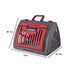 PetVogue Foldable Travel Collapsible Plastic Pet Carrier Package Kennel for Hiking Walking Outdoor (Red)