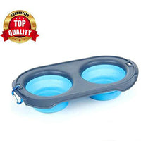 Collapsible Dog Bowl for Travel Foldable Expandable Cup Dish for Pet Dog Cat Food Travel Water Feeding Collapsable Silicone Colorful | Free Carabiner for Walking and Traveling(Color May Vary)