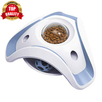 PetVogue Cat Slow Feeder Cat Puzzle Toy with Rotated Bell Ball, 2 in 1 Interactive Cat Toy